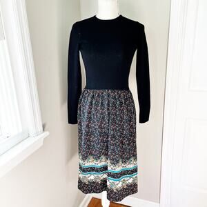 Goldworm Vintage Merino Wool Knit Dress Made in Italy